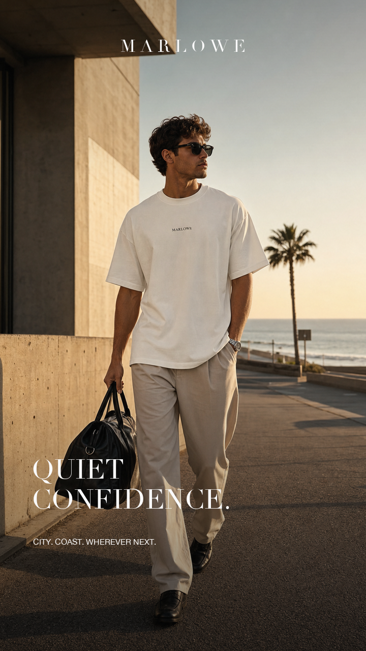 MARLOWE Core Tee Ivory on the coast