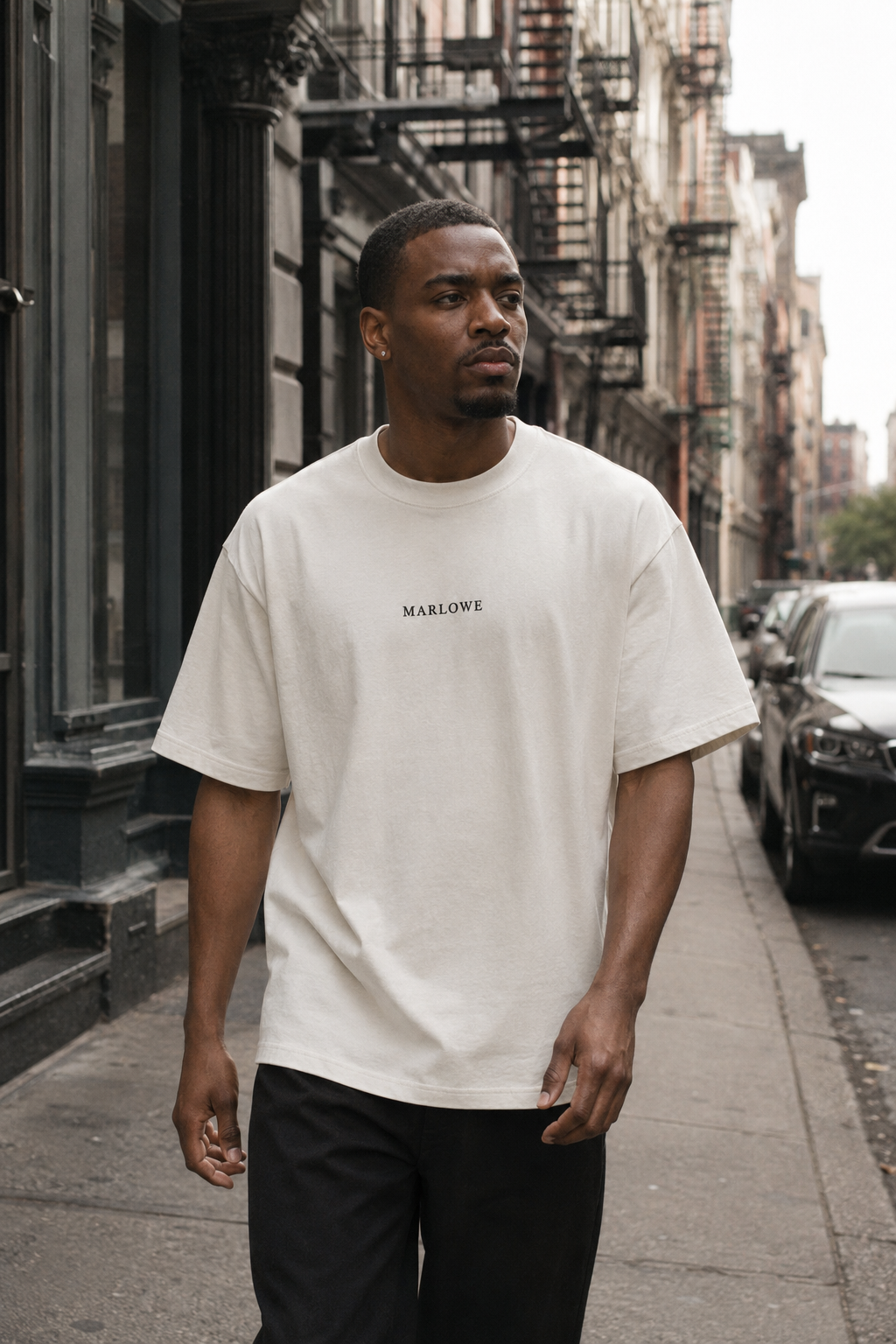 MARLOWE Core Tee Ivory on the coast